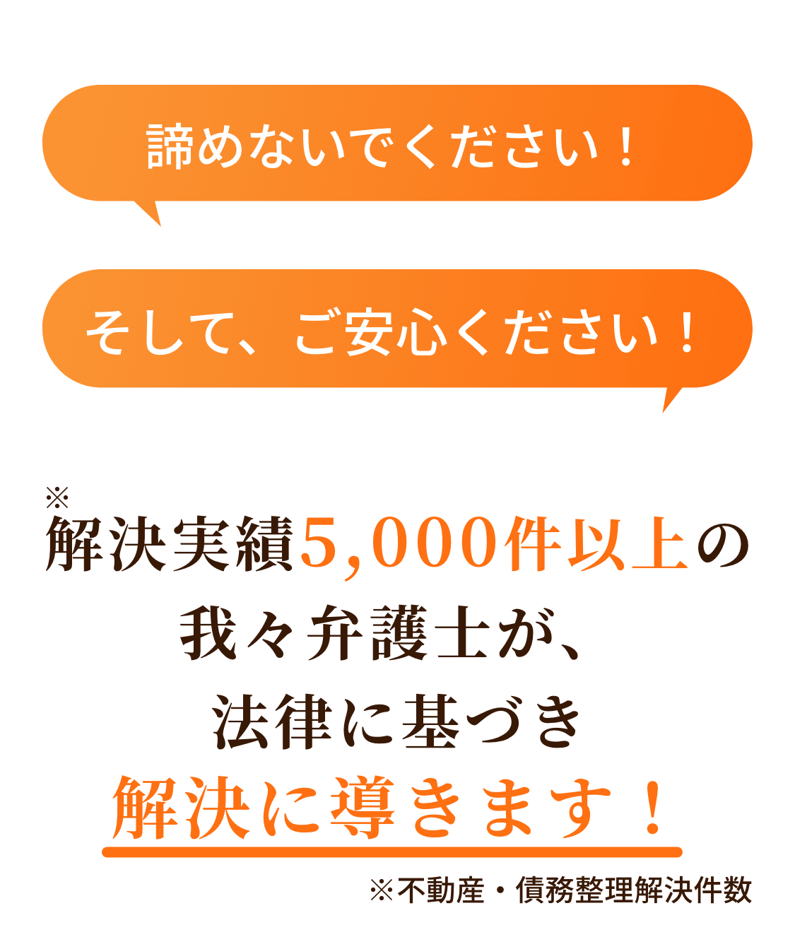 ※不動産・債務整理解決件数